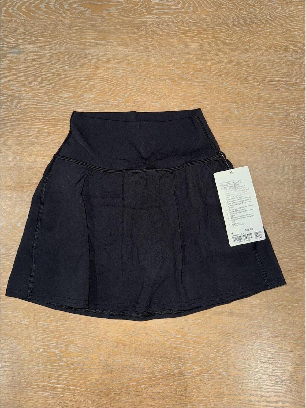 Lululemon Align High-Rise Skirt SIZE 4 Black NWT